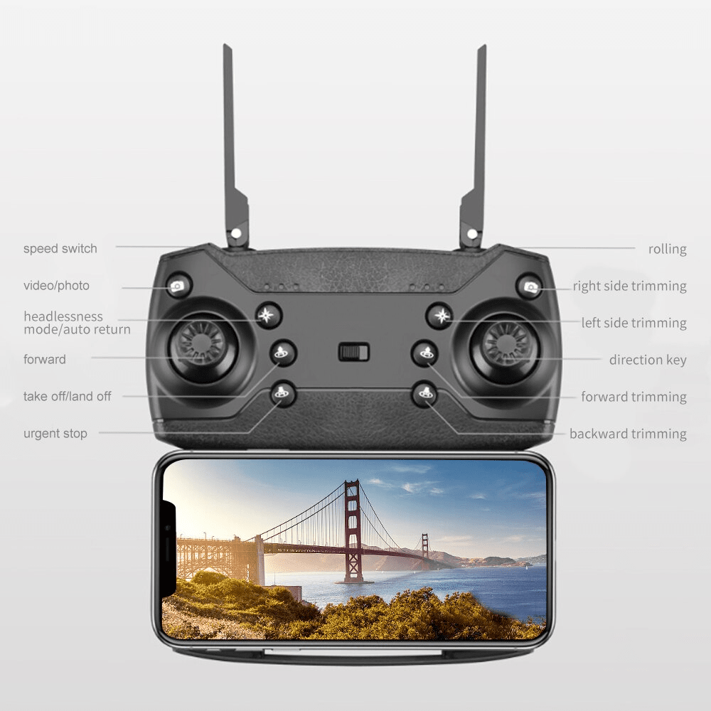 Dron Plegable Profesional HD Portátil