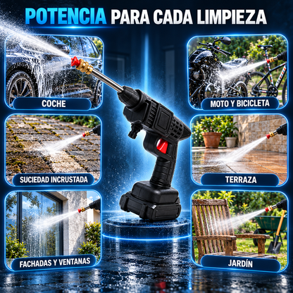 Hidrolavadora Portátil de Alta Presión - 48v + 2 Baterias + Maletín